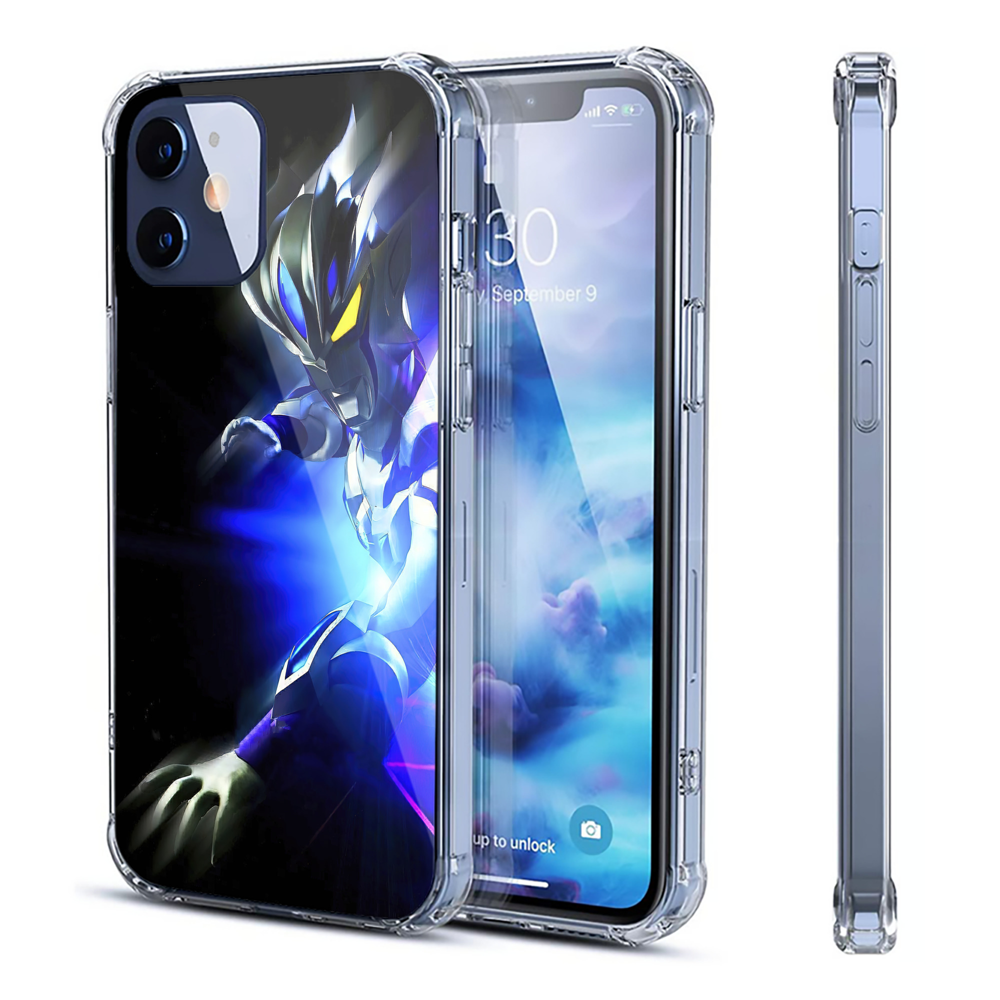 （画像用） ウルトラマン Ultraman 【iPhone 12シリーズ対応】透明スマホケース（クリアソフトケース）